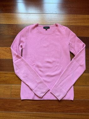 rag & bone Bubblegum Pink Ribbed Crew Sweater